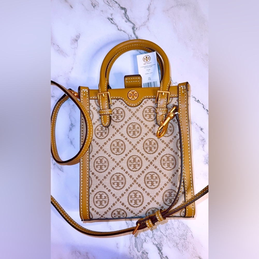 NWT Tory Burch Mini T Monogram Tote Bag